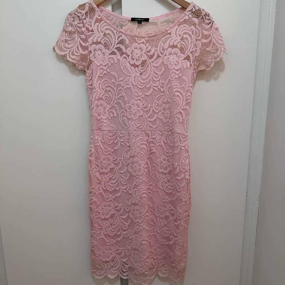 Pink lace dress